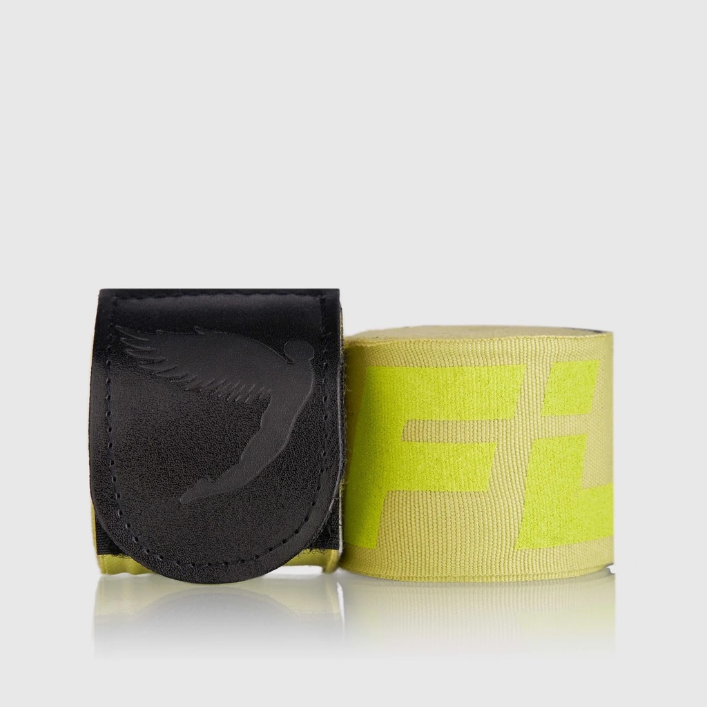 SALE 266 Fly Boxbandagen Big Logo 4,5m, Hellgrün