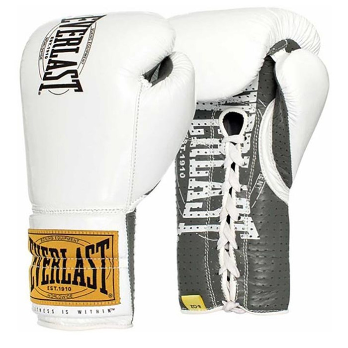 Everlast Boxhandschuhe 1910 Pro Fight mit Schnürung, Weiß