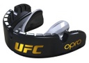 Opro x UFC Mouth Guard Gold for Braces, Black-Silver