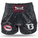 SALE 36 Twins Muay Thai Shorts X Booster No.6, Schwarz