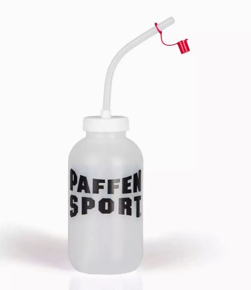 Paffen Sport Drinking Bottle with Straw, Transparent