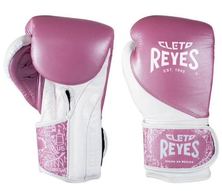 Cleto Reyes Boxhandschuhe High Precision Short Cut, Pink-Weiß