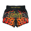 Fairtex Muay Thai Shorts BS1921 Volcano, Schwarz-Rot
