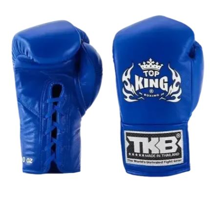 Top King Boxhandschuhe Competition 10oz mit Schnürung, Blau