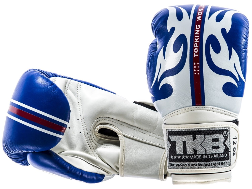 Top King Boxing Gloves World Series, Blue-White