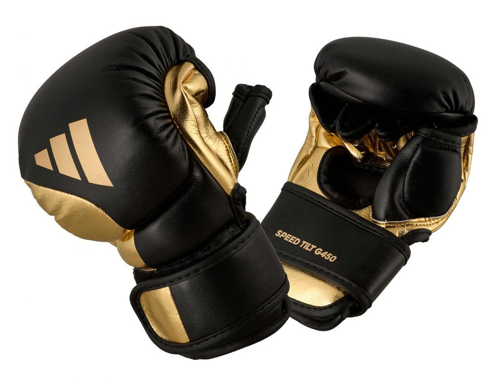 adidas MMA Sparring Gloves Speed Tilt 450, Black-Gold