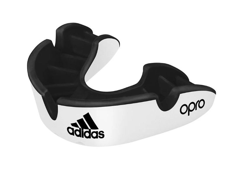 Opro x adidas Mundschutz Silber, Weiß-Schwarz