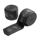 Hayabusa Boxbandagen Mayweather Stretch 4,5m Halbelastisch, Schwarz-Grau