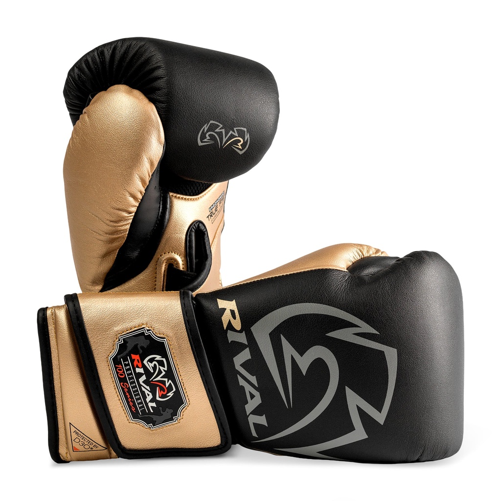 Rival Heavy Bag Gloves RB100 Professional, Black-Gold