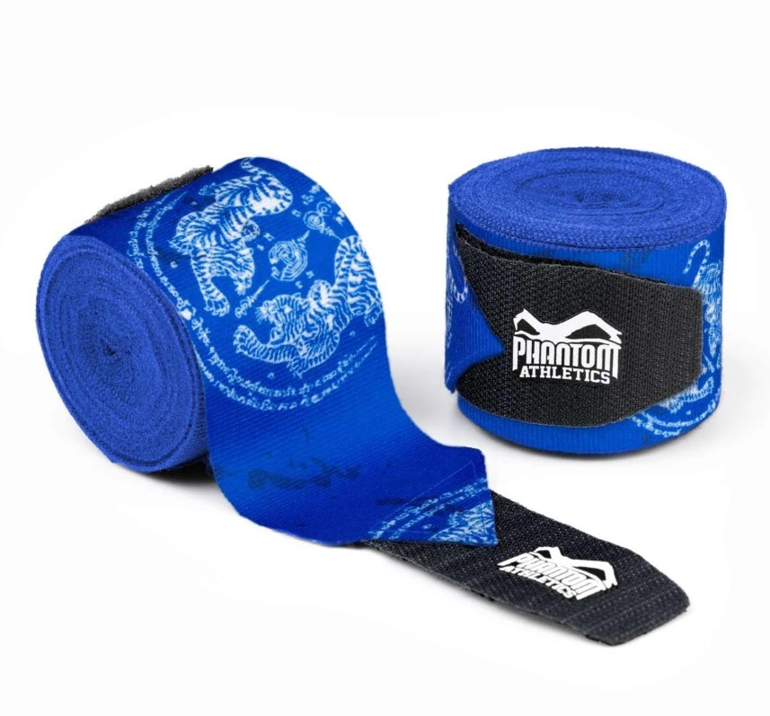 Phantom Boxbandagen Sak Yant 4m, Blau