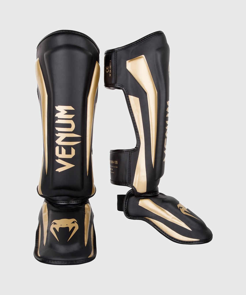 Venum Shin Guards Elite, Black-Gold