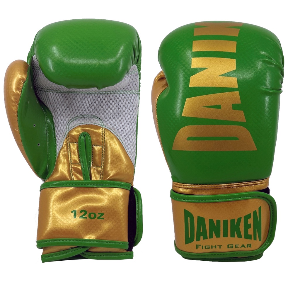 Daniken Boxing Gloves Eclipse, Green-Gold