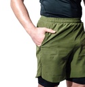 RDX Fight Shorts T15 2-in-1, Green-Black