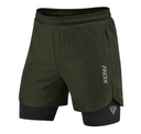 RDX Fight Shorts T16 2-in-1, Grün