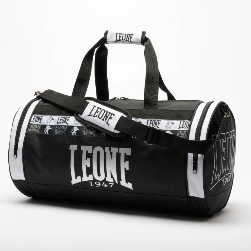 Leone Gym Bag Iconic, Black-White