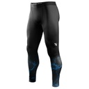 Hayabusa UFC Compression Pants BJJ, Schwarz-Blau