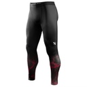 Hayabusa UFC Compression Pants BJJ, Schwarz-Rot