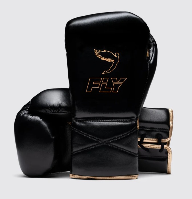 SALE Fly Boxhandschuhe Superlace Pro X 2, Schwarz-Gold