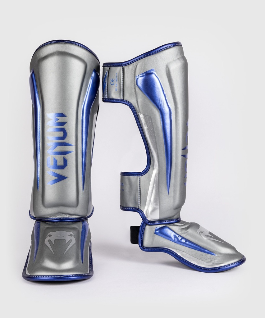 Venum Schienbeinschoner Elite SE, Silber-Blau