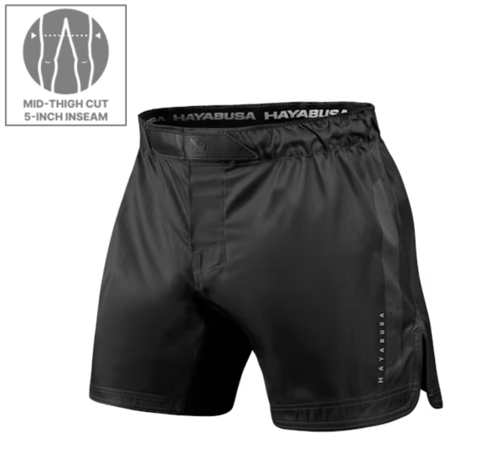 Hayabusa Fight Shorts Core Mid, Black