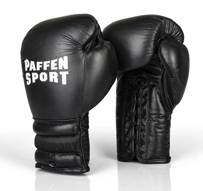 Paffen Sport Boxhandschuhe Pro Lace X mit Schnürung, Schwarz