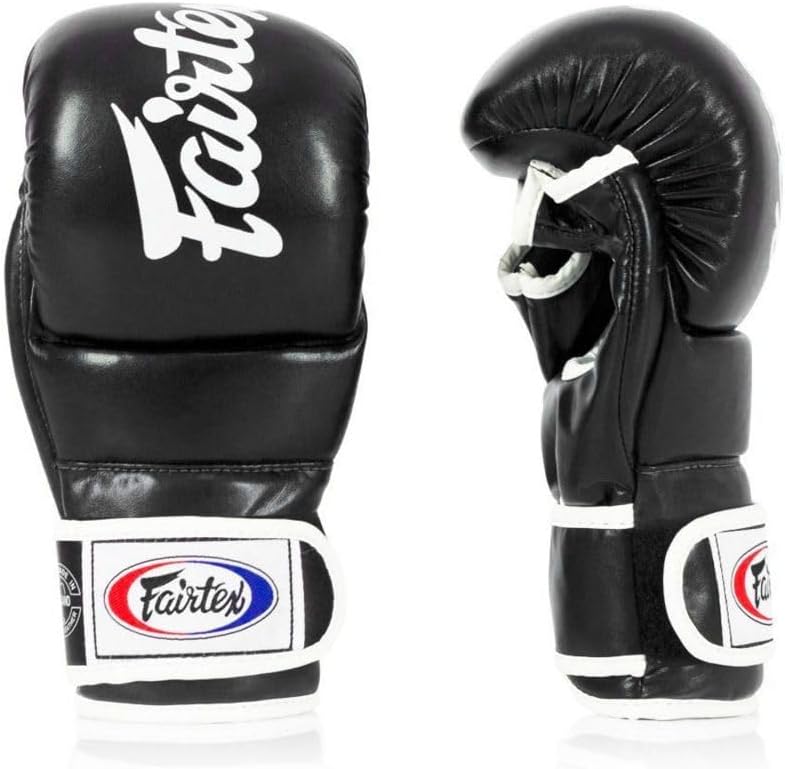 Fairtex MMA Sparring Handschuhe Super FGV18, Schwarz-Weiß