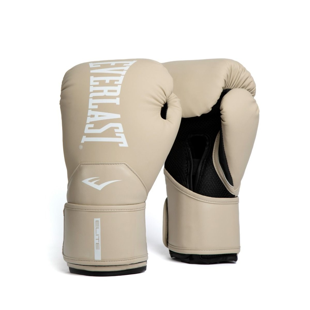 SALE 329 Everlast Boxhandschuhe Elite 2, Sand-Weiß