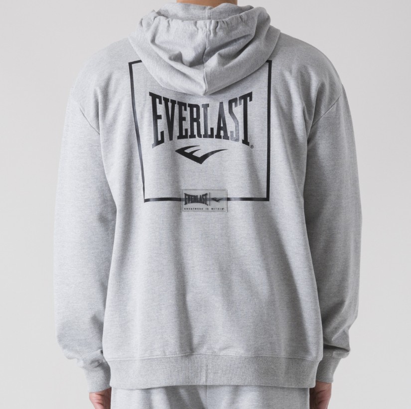 Everlast Hoodie Square Logo Zipped, Grau