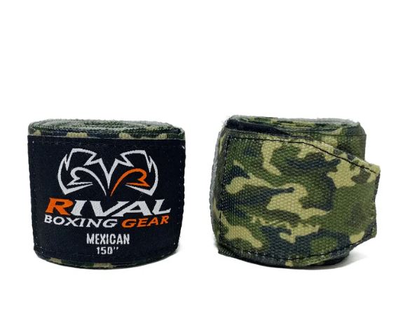 Rival Boxbandagen 4,5m, Camo-Grün