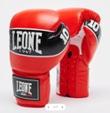 Leone Boxhandschuhe Shock Pro mit Schnürung, Rot
