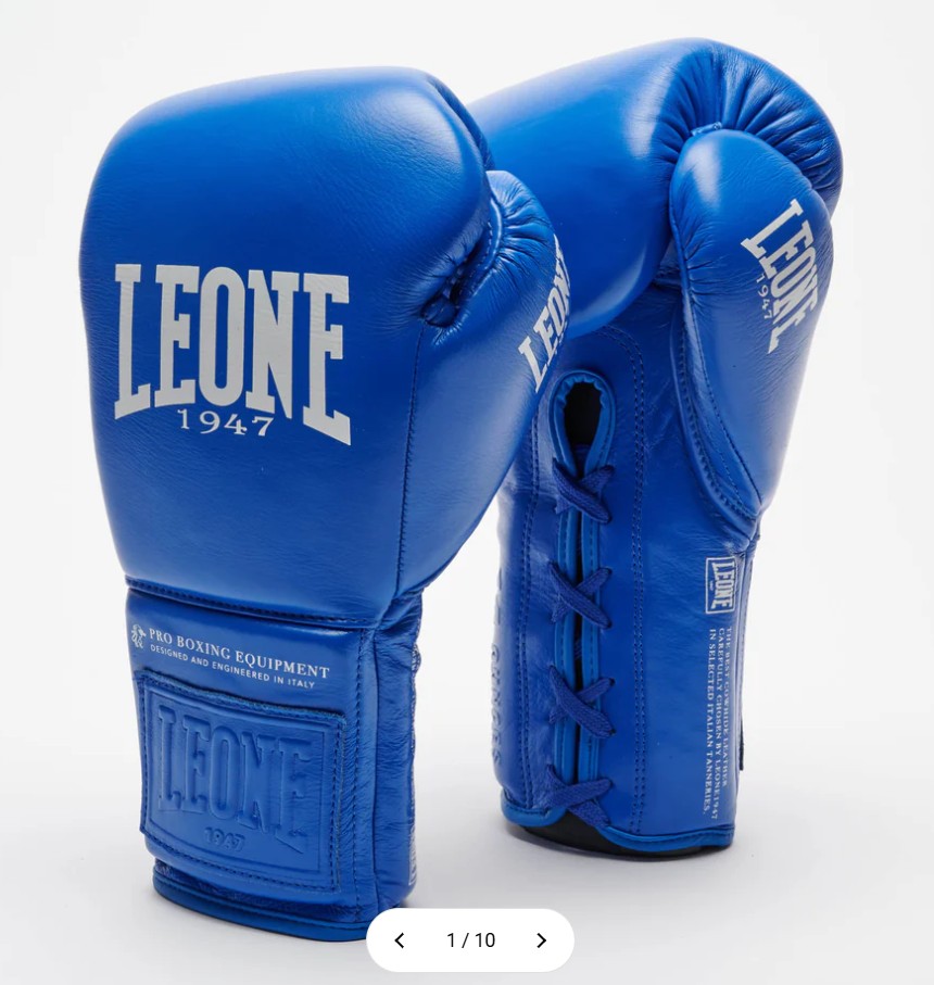 Leone Boxhandschuhe The Greatest mit Schnürung, Blau