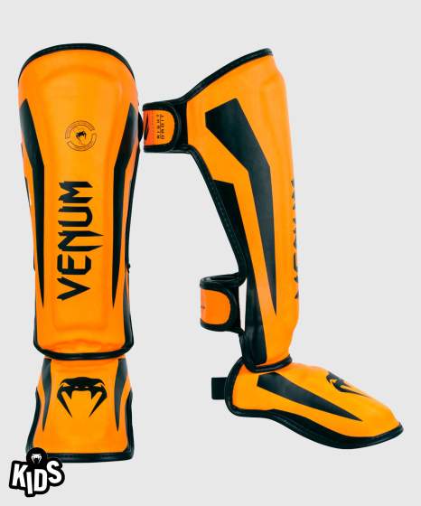 Venum Schienbeinschoner Elite Kids, Neonorange
