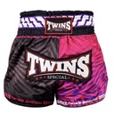 Twins Muay Thai Shorts Maze, Schwarz-Rot