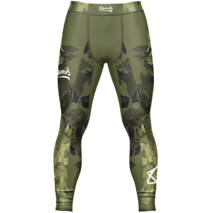 8Weapons Compression Pants Hit 2.0, Olive Green