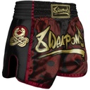 8Weapons Muay Thai Shorts Sak Yant Naga, Red-Gold