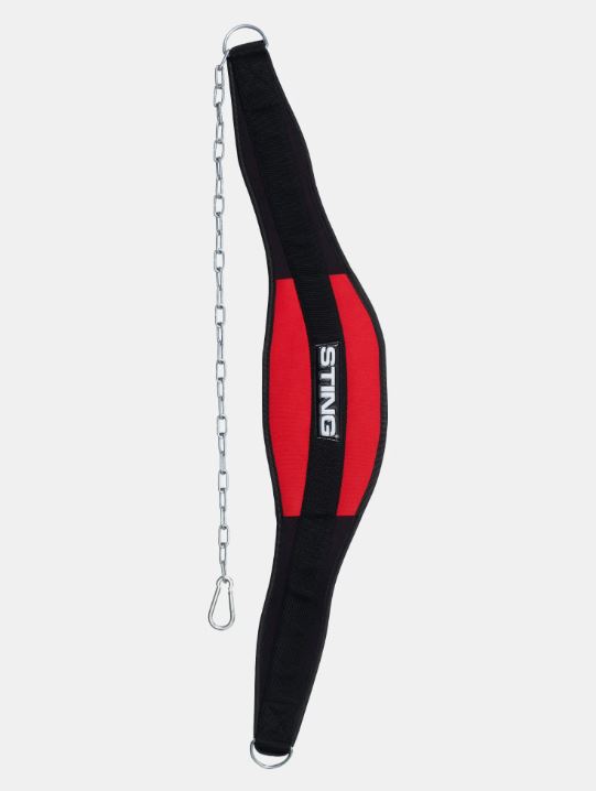 Sting Dip Weightlifting Belt, Black-Red