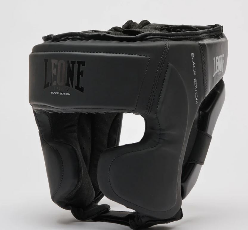 Leone Head Guard Black Edition Sparring, Black