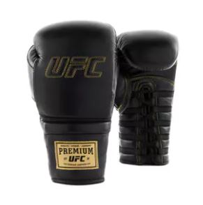 UFC Boxhandschuhe Premium mit Schnürung, Schwarz