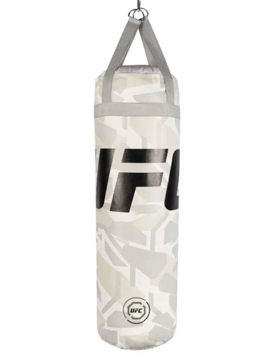 UFC Boxsack Octagon 100x33cm 25kg, Weiß-Grau