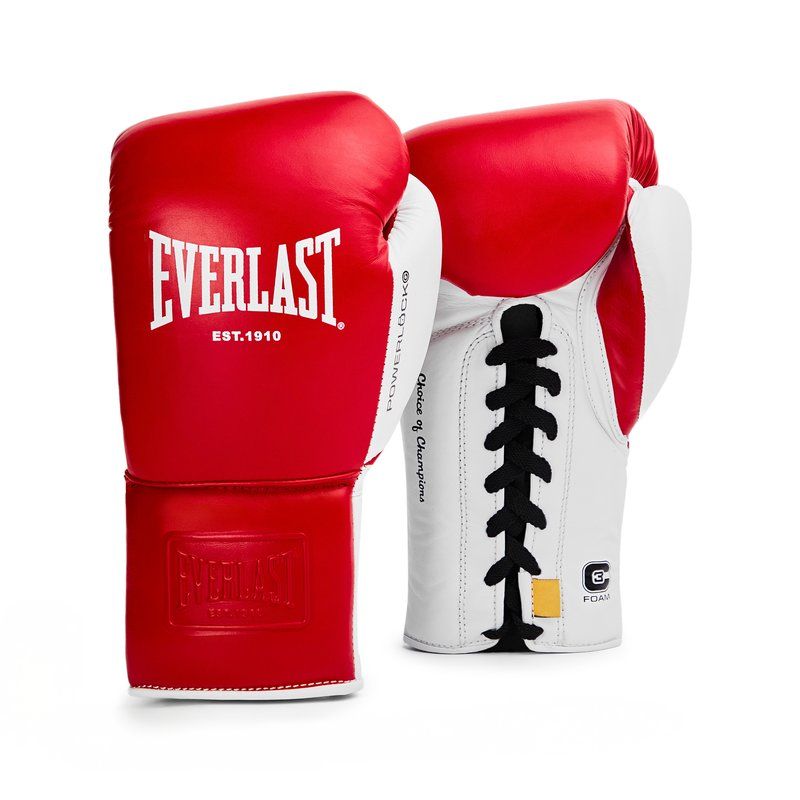 Everlast Boxing Gloves Powerlock OG Pro-Fight with Laces, Rot