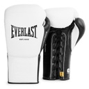 Everlast Boxing Gloves Powerlock OG Pro with Laces, White-Black