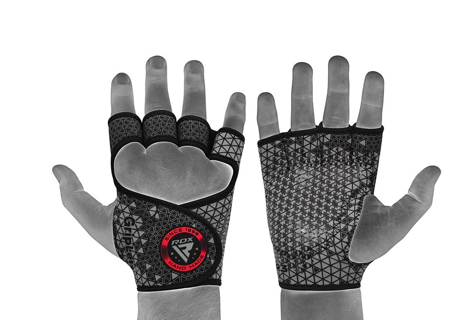 RDX Weightlifting Grips R3, Schwarz-Grau