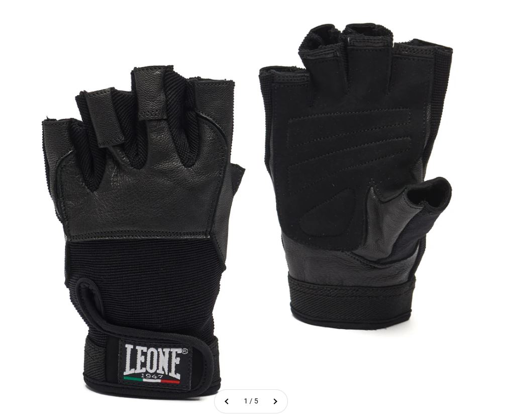 Leone Fitnesshandschuhe Classic, Schwarz