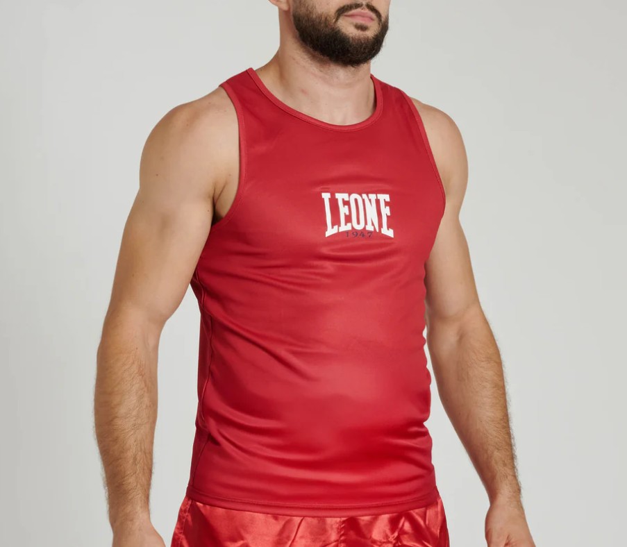 Leone Tank Top Color Block, Rot