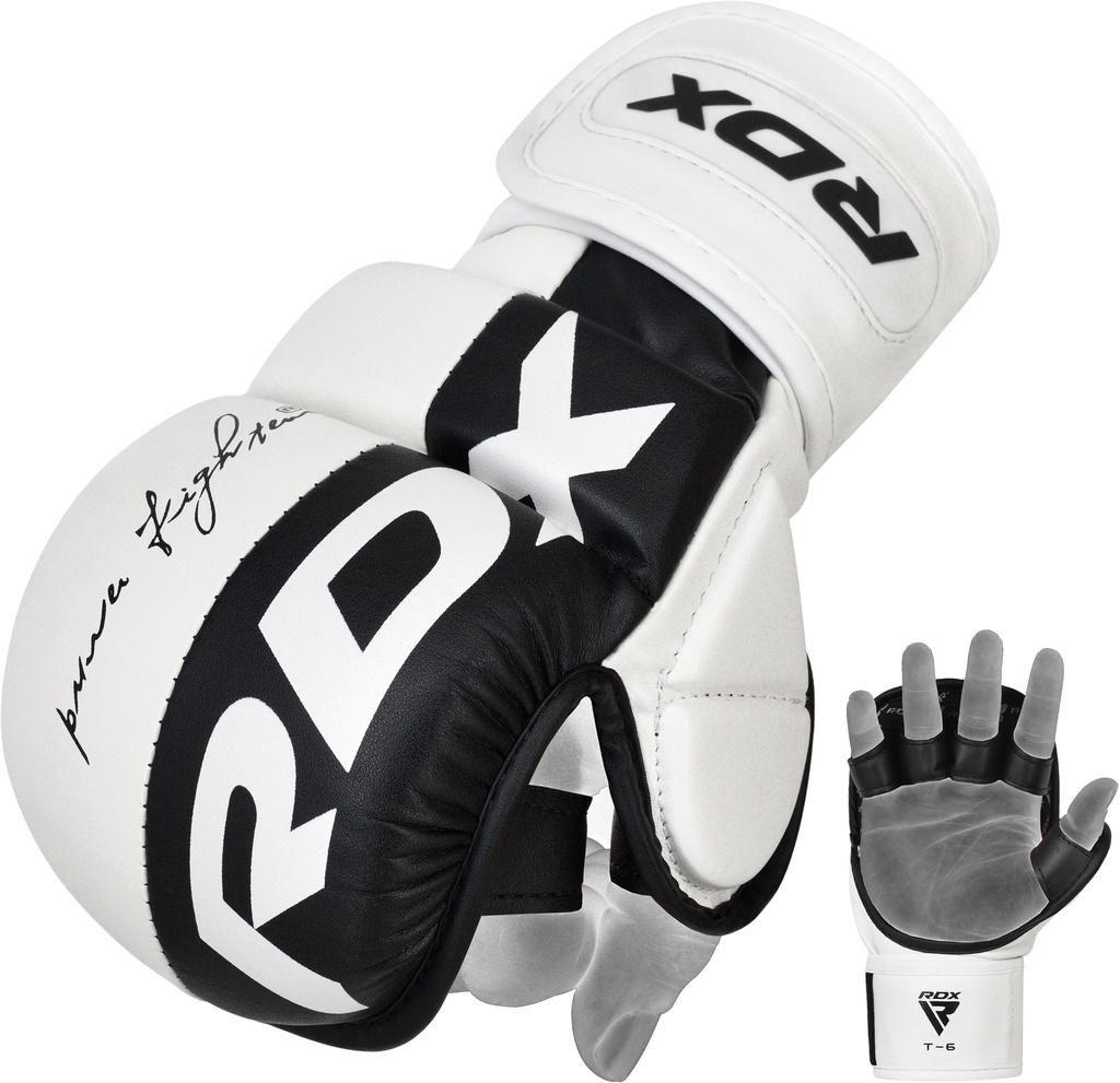 RDX MMA Gloves Sparring T6, Black-White