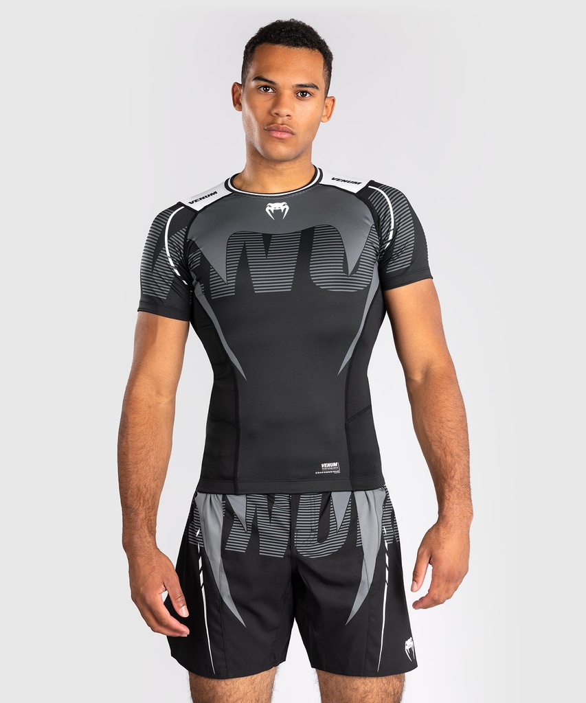 Venum Rash Guard Adrenaline, Schwarz-Silber