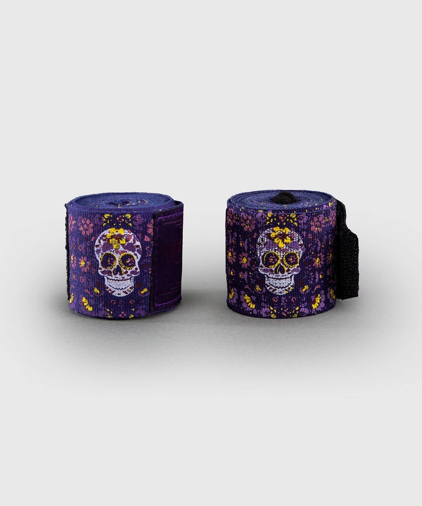 Venum Boxbandagen Santa Muerte 4.5m, Dunkel-Violett