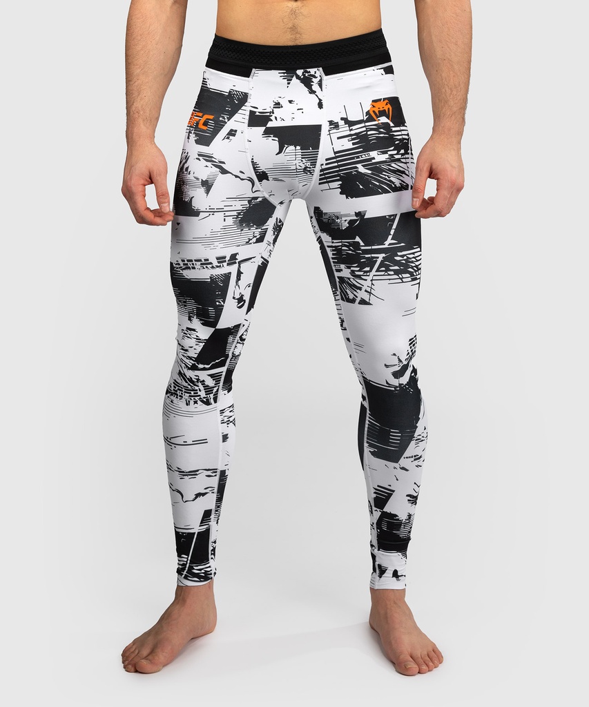 Venum Compression Pants UFC Zenith Authentic Fight Week, Schwarz-Weiß
