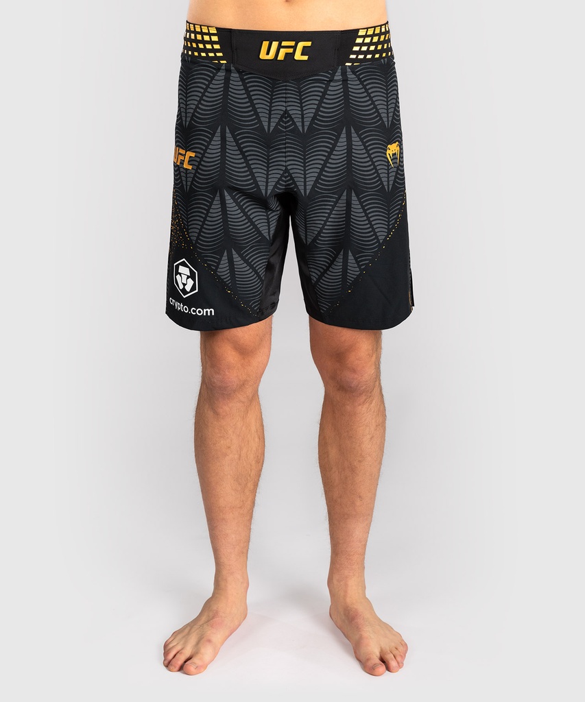 Venum Fight Shorts UFC Zenith Authentic Fight Night Champion Long Fit, Black-Gold