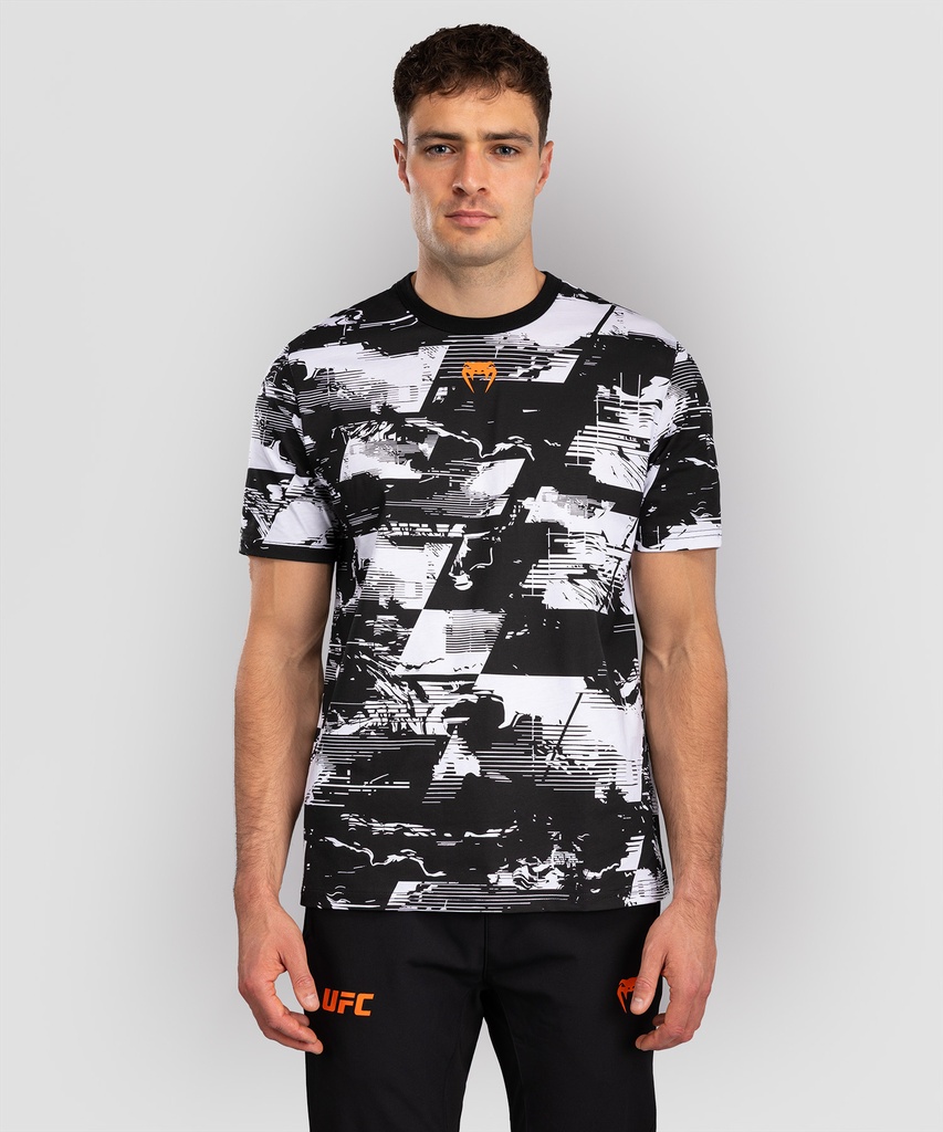 Venum T-Shirt UFC Zenith Authentic Fight Week, Schwarz-Weiß